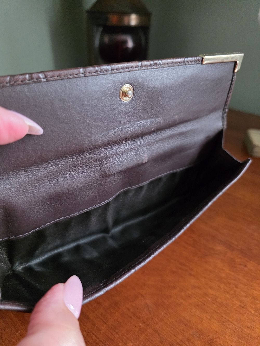 Gucci Guccissima Brown Leather Flap Wallet Gold Hardware COA - Picture 11 of 16